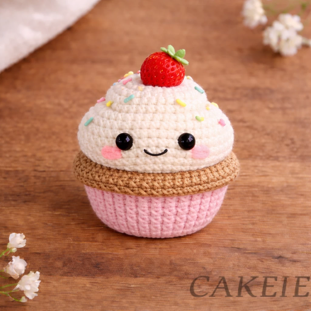Crochet Mini Cupcake Plush
